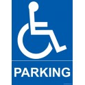 Panneau "Parking avec pictogramme handicapé"