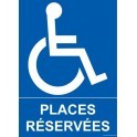 Panneau Parking "places réservées" handicapé