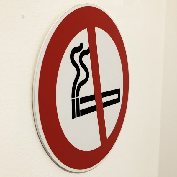 Autocollants Interdiction de fumer ISO 7010 P002 - Lot de 5 | Signalétique  Express