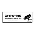 Panneau d'information "ATTENTION Site sous vidéo-surveillance" avec décret