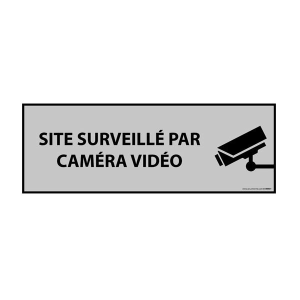 Panneau dispositif d'alarme - Propriété privée sous vidéo surveillance