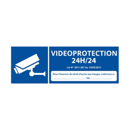 Panneau d'information "Vidéoprotection 24H/24"