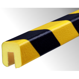 Profil butoir flexible jaune et noir 1 m - modèle G