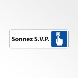 Panneau Signalétique "Sonnez S.V.P."