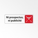 Panneau Signalétique "Ni prospectus, Ni publicité"