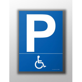 Panneau "Parking pictogramme handicapé"
