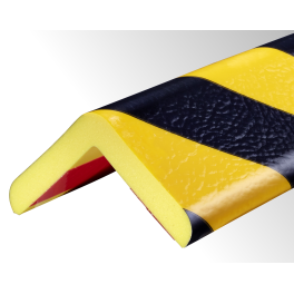 Profil butoir flexible jaune et noir 1 m - modèle H+