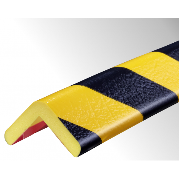 Profil butoir flexible jaune et noir 1 m - modèle H