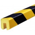 Profil butoir flexible jaune et noir 1 m - modèle W