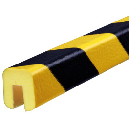 Profil butoir flexible jaune et noir 1 m - modèle W