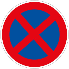 Panneau d'Interdiction B6d : Arrêt et Stationnement Interdits