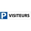 Plaque en PVC "P VISITEURS" pour Butée de Parking
