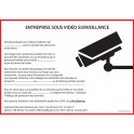 Affiche obligatoire - Entreprise sous vidéosurveillance - A4 - Dématérialisé PDF