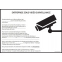 Affiche obligatoire - Entreprise sous vidéosurveillance - A4 - Noir - Dématérialisé PDF
