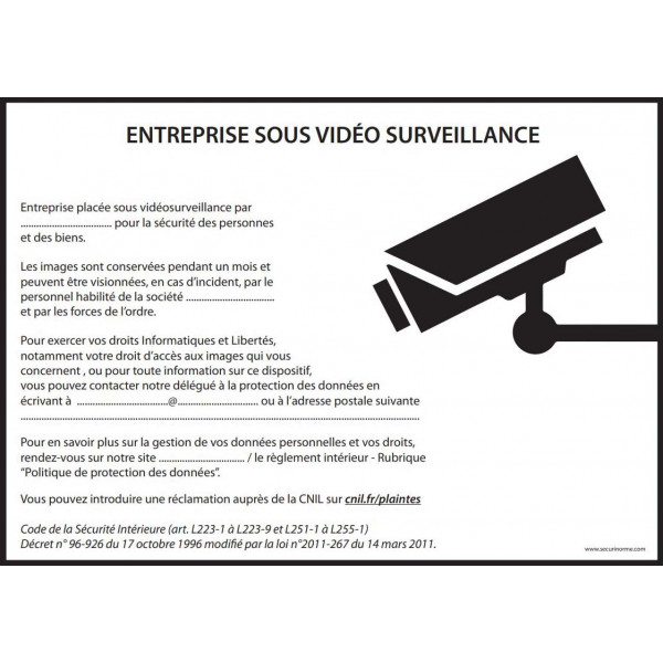 Vidéosurveillance en Entreprise - Caméra Surveillance Professionnelle