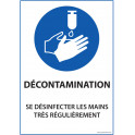 Panneau "Se désinfecter les mains très régulièrement" - Dématérialisé PDF