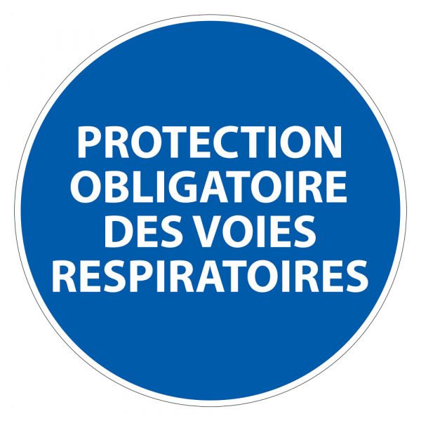 Panneau d'obligation de port d'EPI - Protection obligatoire des voies respiratoires