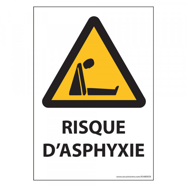 Panneau D'obligation 'risque D'asphyxie - Iso 7010 - W041