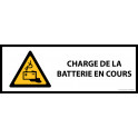 Panneau de danger ISO EN 7010 - Charge en cours de la batterie - W026