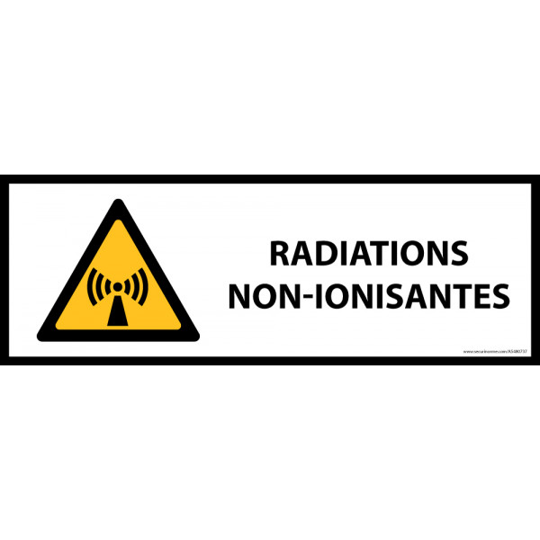 Panneau De Danger Iso En 7010 - Radiations Non-ionisantes - W005 - Horizontal