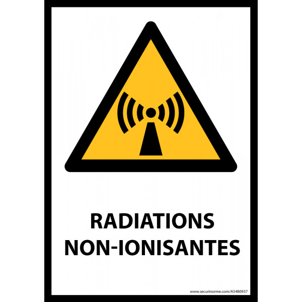 Panneau Iso En 7010 - Radiations Non-ionisantes - W005- Format Portrait