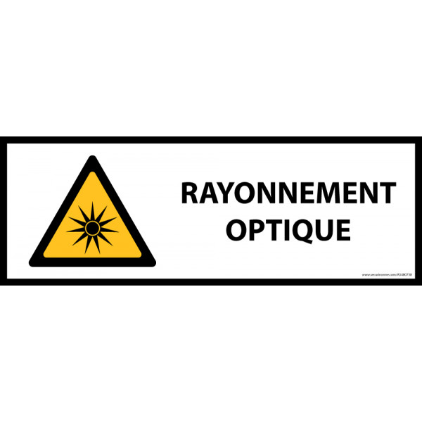 Panneau de danger ISO EN 7010 - Rayonnement optique - W027