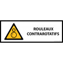 Panneau de danger ISO EN 7010 - Rouleaux contrarotatifs - W025