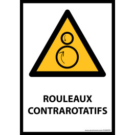 Panneau ISO EN 7010 - Rouleaux contrarotatifs - W025