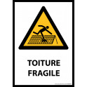 Panneau ISO EN 7010 - Toiture fragile - W036