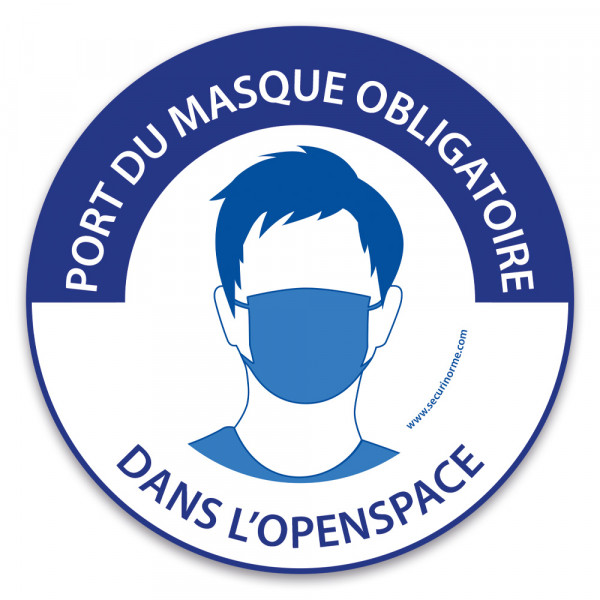 Panneau port Du Masque Obligatoire Dans L'openspace