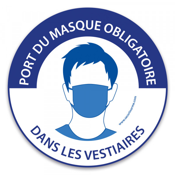 Panneau port Du Masque Obligatoire Dans Les Vestiaires