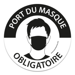Panneau "Masque obligatoire" Gravé - 300 mm