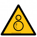 Rouleau mini pictogramme de danger "Rouleaux contrarotatifs"- ISO 7010