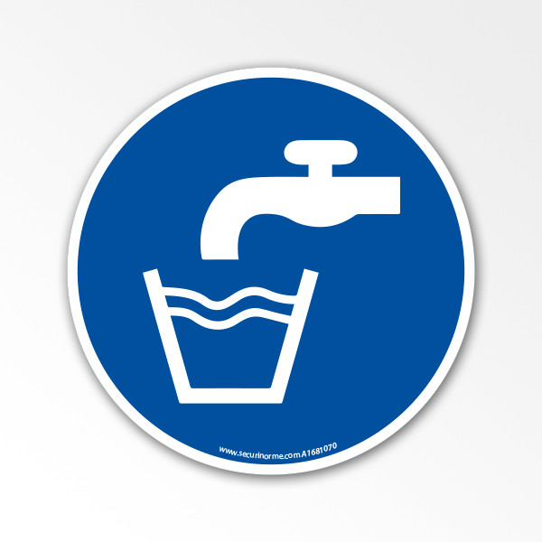 Autocollant sticker adhesif signalisation plaque porte panneau eau potable 