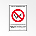 Panneau d'Interdiction "Interdiction de fumer" plastifié A5