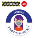 Destock -panneau Masque Obligatoire "souriez, Vous Êtes Masqués" - Pvc