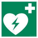 Panneau DAE ISO EN 7010 - Défibrillateur automatique expert pour le coeur - E010