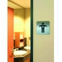 Pictogramme carré pour porte "Toilettes Messieurs"