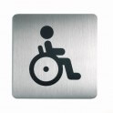 Pictogramme carré pour porte "Toilettes Personnes handicapées"