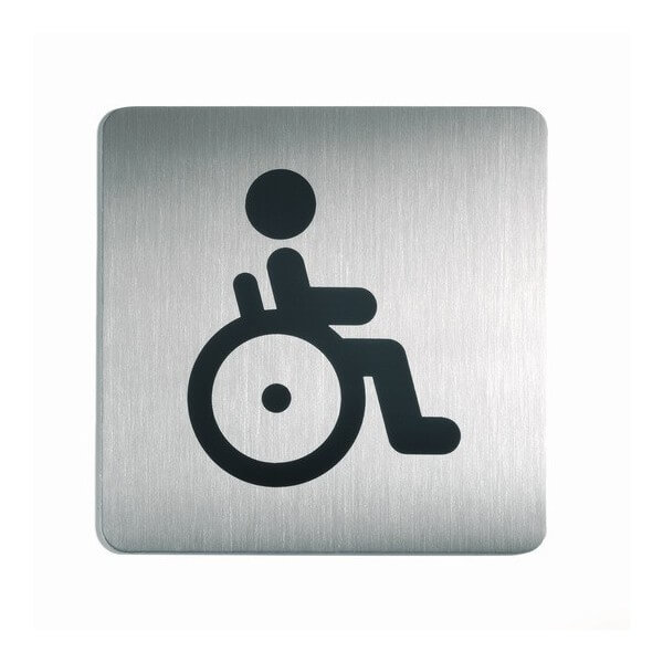 Pictogramme carré pour porte "Toilettes Personnes handicapées"