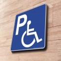Panneau Parking handicapé à couvre-chant carré