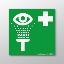 Panneau ISO EN 7010 "Equipement de rinçage des yeux" E011