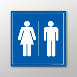 Panneau signalétique toilettes "Picto homme-femme"