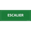 Panneau Escalier fond vert evacuation