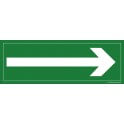 Panneau Flèche droite fond vert evacuation