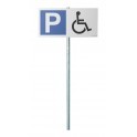 Kit panneau de parking "P symbole PMR"