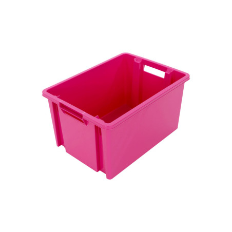 Lot de bacs empilables rose avec couvercles - 6 à 54 litres
