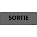 Signalisation d'information "SORTIE" - 210 x 75 mm fond gris