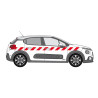 Kit bandes de signalisation - Bandes rétro réfléchissantes chevrons rouge/blanc - 140 mm x 9 m - Adhésif