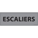 Signalisation d'information "ESCALIERS" - 210 x 75 mm fond gris